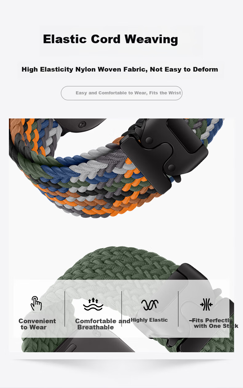 Binghong Nylon Parachute Buckle Watch Band for Apple Watch Ultra 3/SE3/Ultra 2/S11/S10/S9/8/SE2 - Dark Olive Green 5