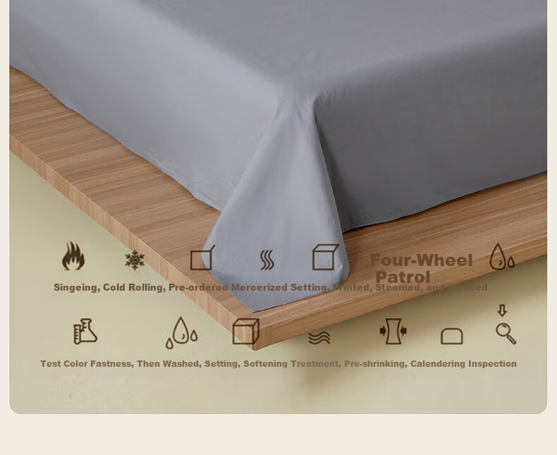 Mercury Home Textiles 100% Cotton 60-Count Washed Long-Staple Cotton A-Class Bed Sheet Single 160x230cm 11