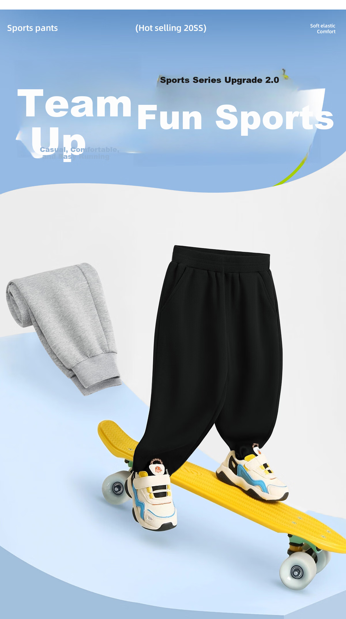 Langsha Girls' Spring Autumn National Style Sweatshirt and Thin Corduroy Straight Pants Two-Piece Set Light Yellow 140cm 12