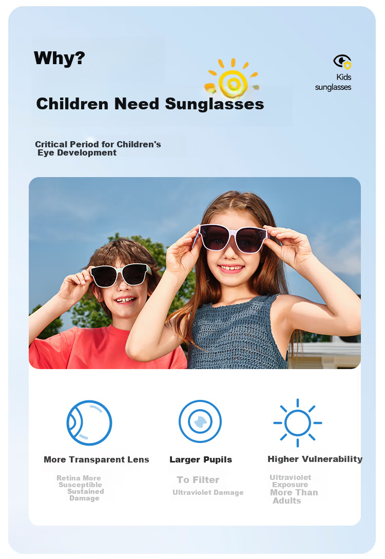 YEEHOO Children's [Myopia Protective Glasses] Lightweight High-Definition Versatile Card Slot Anti-UV Sunglasses for Ages 6-14 5