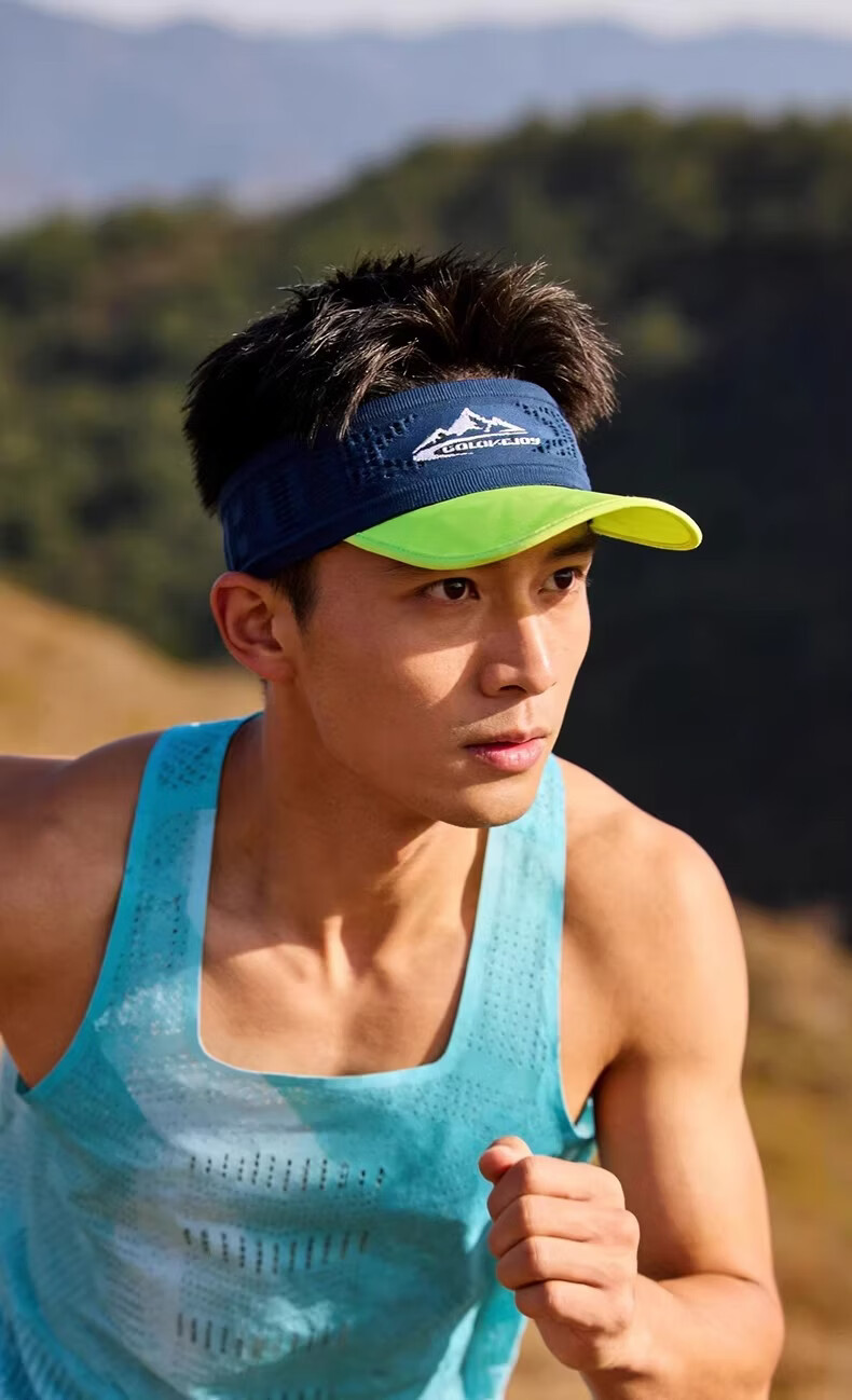 GOLOVEJOY Lightweight Breathable Sweat-Absorbing Outdoor Running Sun Hat Cap for Men and Women, Black 17