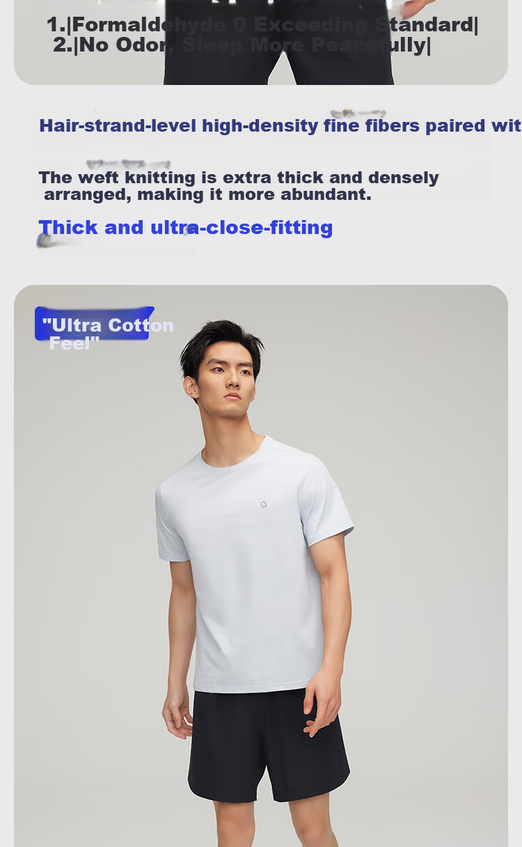 HLA 【Chen Zheyuan Same Style】Unisex Short Sleeve Moisture-Wicking Quick-Dry Basic Couple's T-Shirt 8