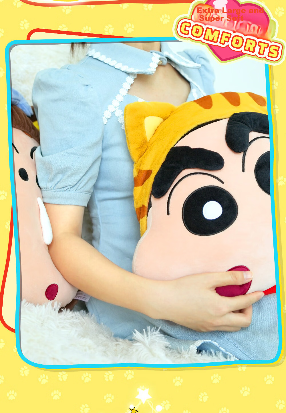 52TOYS Crayon Shin-chan Kasukabe Party Plush Blind Box Keychain Toy Set of 6 Birthday Gifts 6
