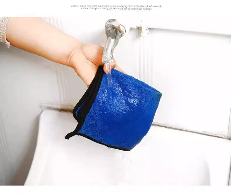Mishiguang Microfiber Cleaning Cloths 30x30cm 5-Pack Double-Sided Absorbent Plush Dishwashing and Car Cleaning Towels 3