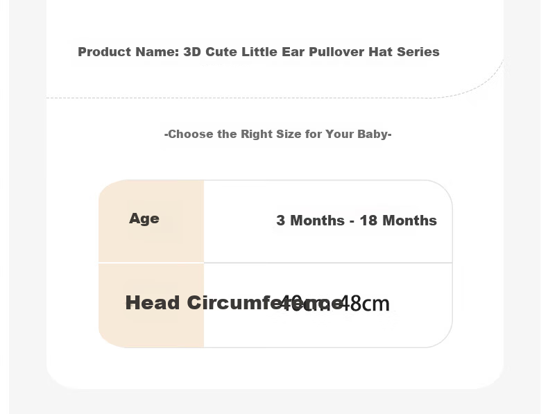 Benaxi Baby Hat Spring and Autumn Newborn Boys Small Age Infant Knitted Wool Hat Warm Ear Protection Girls Autumn Winter 13