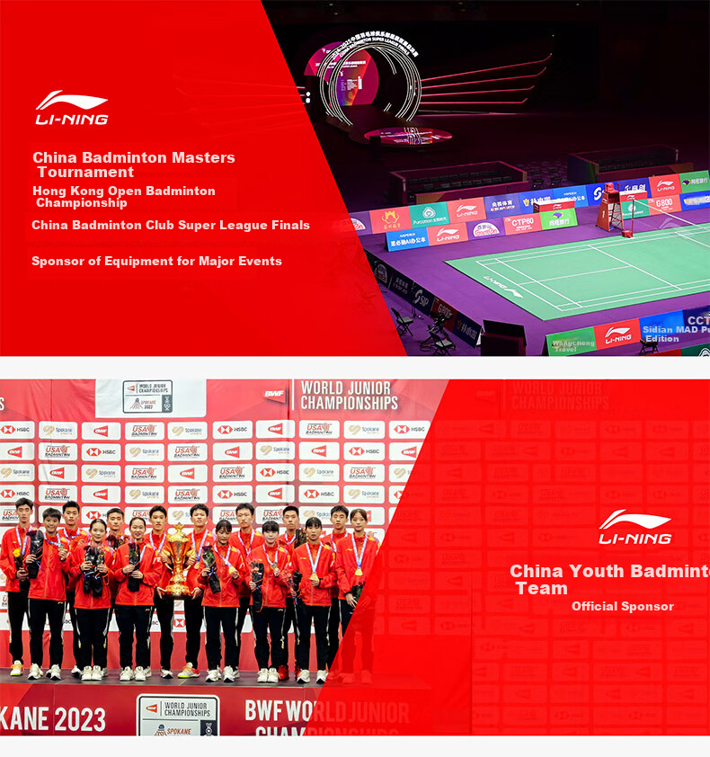 LI-NING Thunder Series Badminton Racket Family Set for Children and Youth Blue/Green Pre-Strung 2