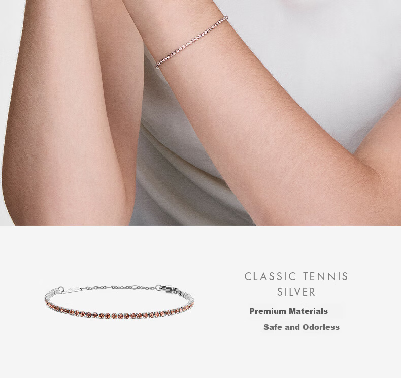 DanielWellington [Mashixun Style], DW Bracelet for Women, Starlight Tennis Bracelet, Rose Gold Fashion Luxury, 387 Birthday Gift for Girls 9