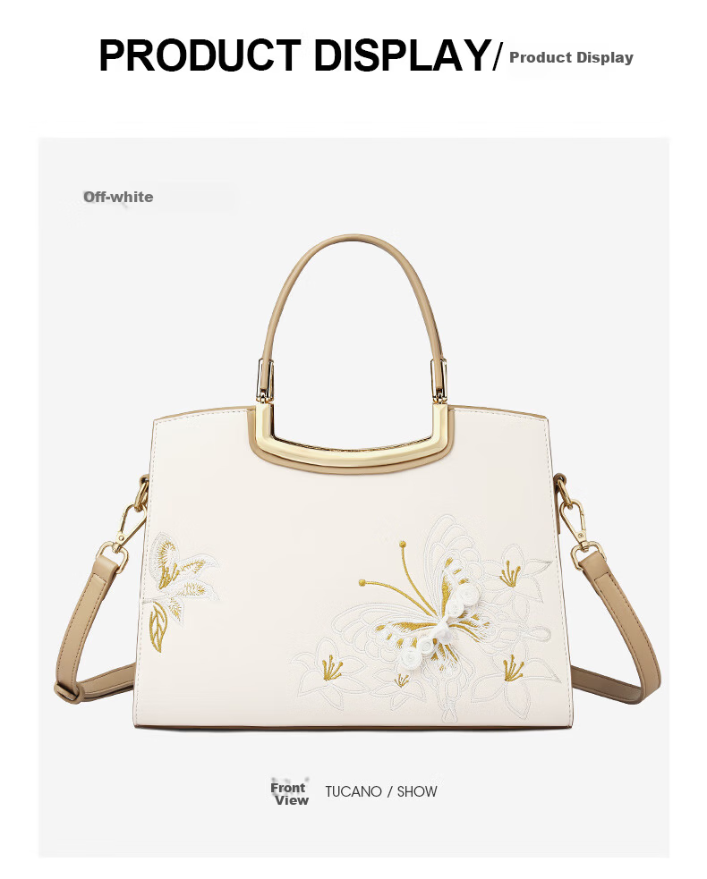 TUCANO Women's 2026 Cowhide Shoulder Bag Chinese Style Embroidery New Chinese Crossbody Handbag Mother's Day Birthday Gift 8