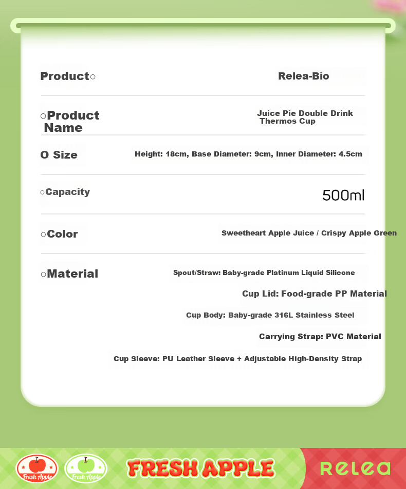 RELEA Kids Insulated Water Bottle Large Capacity 316L Stainless Steel Straw Cup Baby Sippy Cup Birthday Gift 11