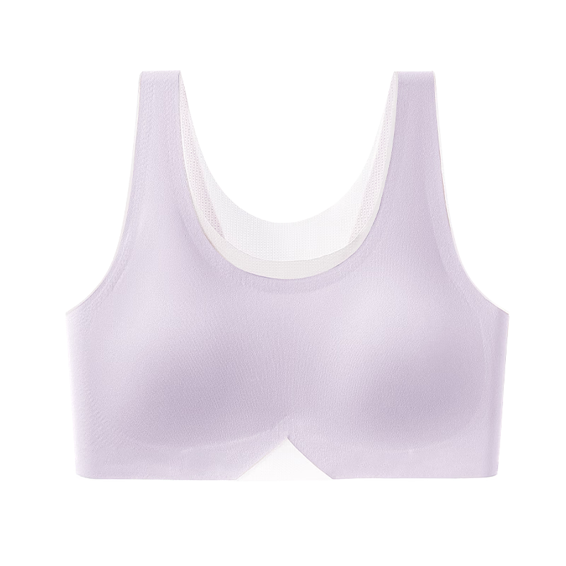 Ariel & Aurora Girls Development Period Shockproof Seamless Breathable Youth Student Bra for Ages 12-16 L