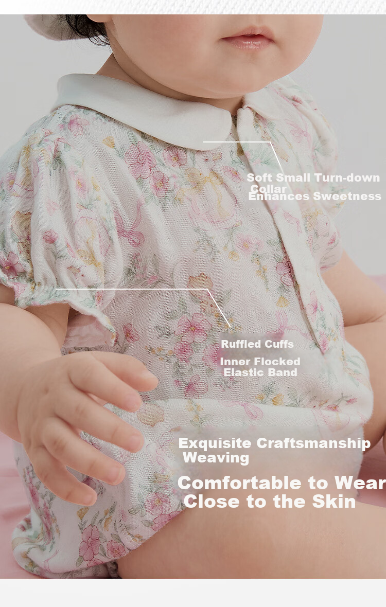Balabala【balaOne】Kids Baby Triangle Romper 2026 Summer Cute Playful 8