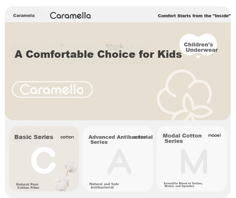Caramella Boys' Cotton Breathable Boxer Shorts Spring Summer Kids Underwear 1