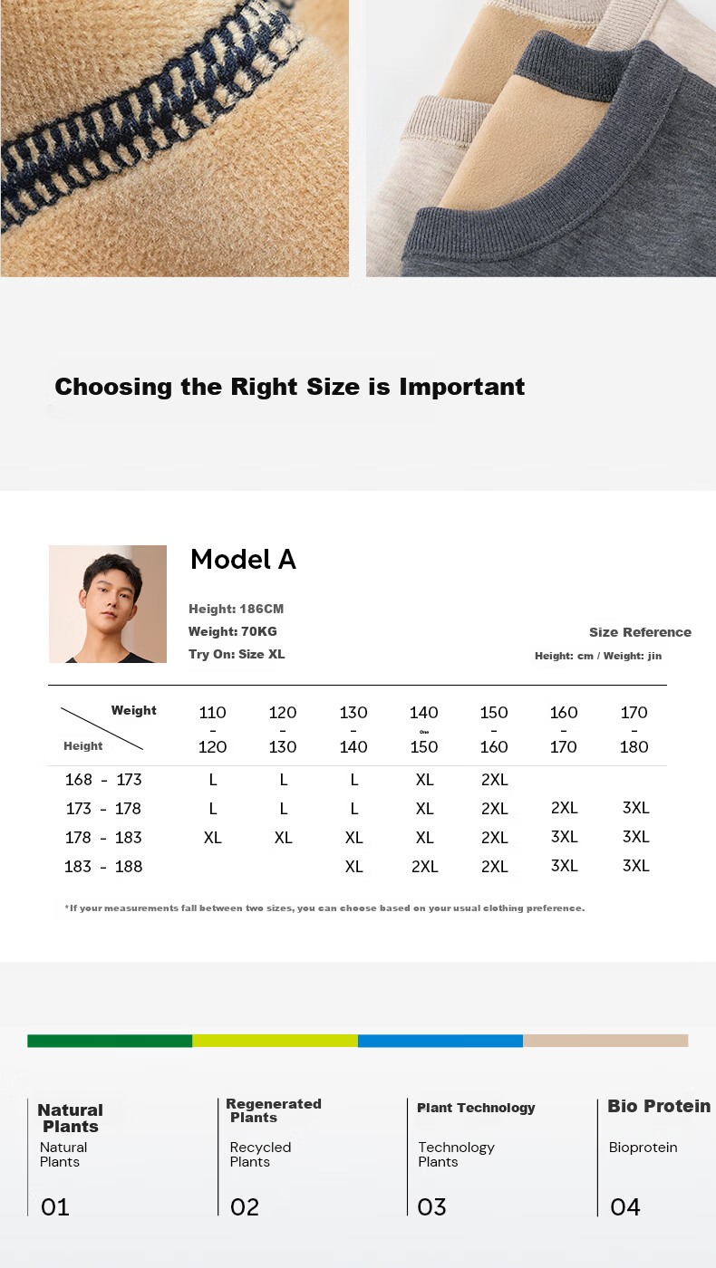 YOUKESHU Men's Thermal Underwear Set, Thickened Double-Layer Cashmere Silk Seamless Breathable Autumn Shirt and Pants 17