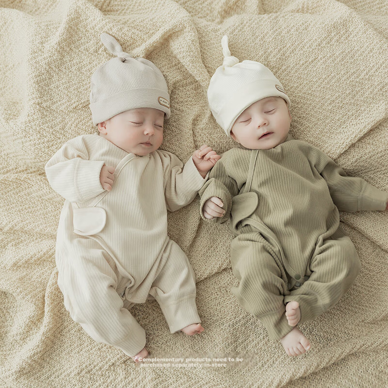 Guaiqi Bear [Light Warm Fleece] Baby Clothes 0-6 Months Spring and Autumn Newborn One-piece Suit Full Moon Hundred Days Baby Pajamas