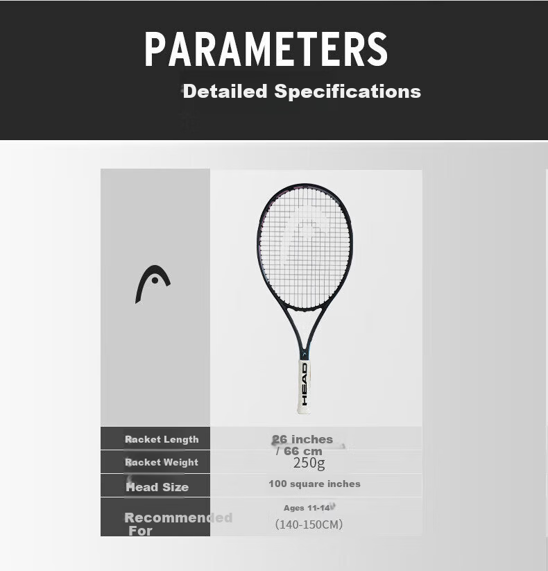 HEAD Youth Tennis Racket GRAVITY 2025 Full Carbon Professional 26 Inch with Balls, Grip Tape, and Vibration Dampener 3