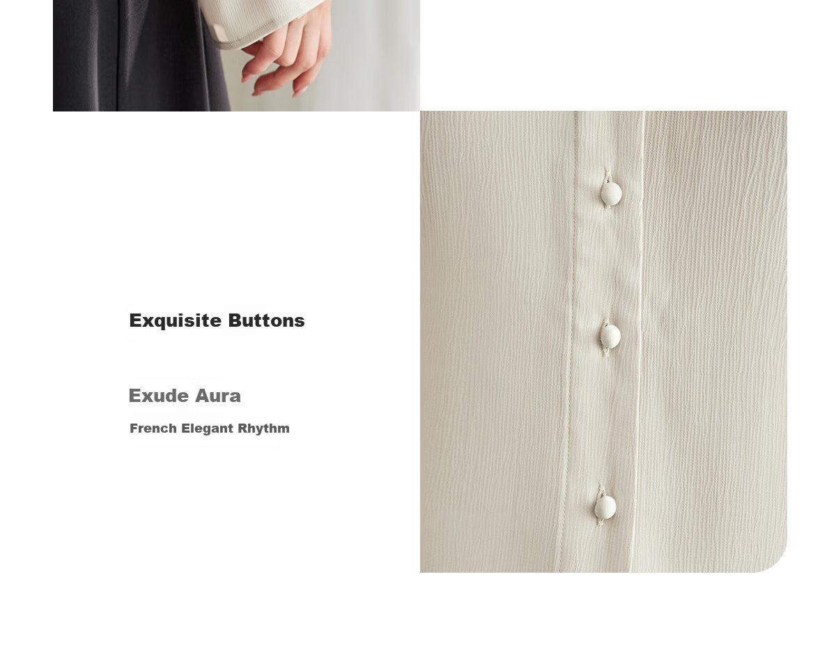 YUZHAOLIN V-Neck Faux Placket Romantic Ruffle Sleeve Long Sleeve Shirt Fashion Casual Work Blouse Y51S015 8