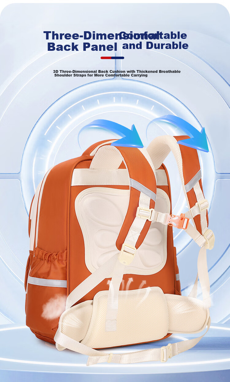 Qixinghu Primary School Backpack for Grades 1-3, Ergonomic Spine Protection, High Capacity, Stylish Girls and Boys Schoolbag 11