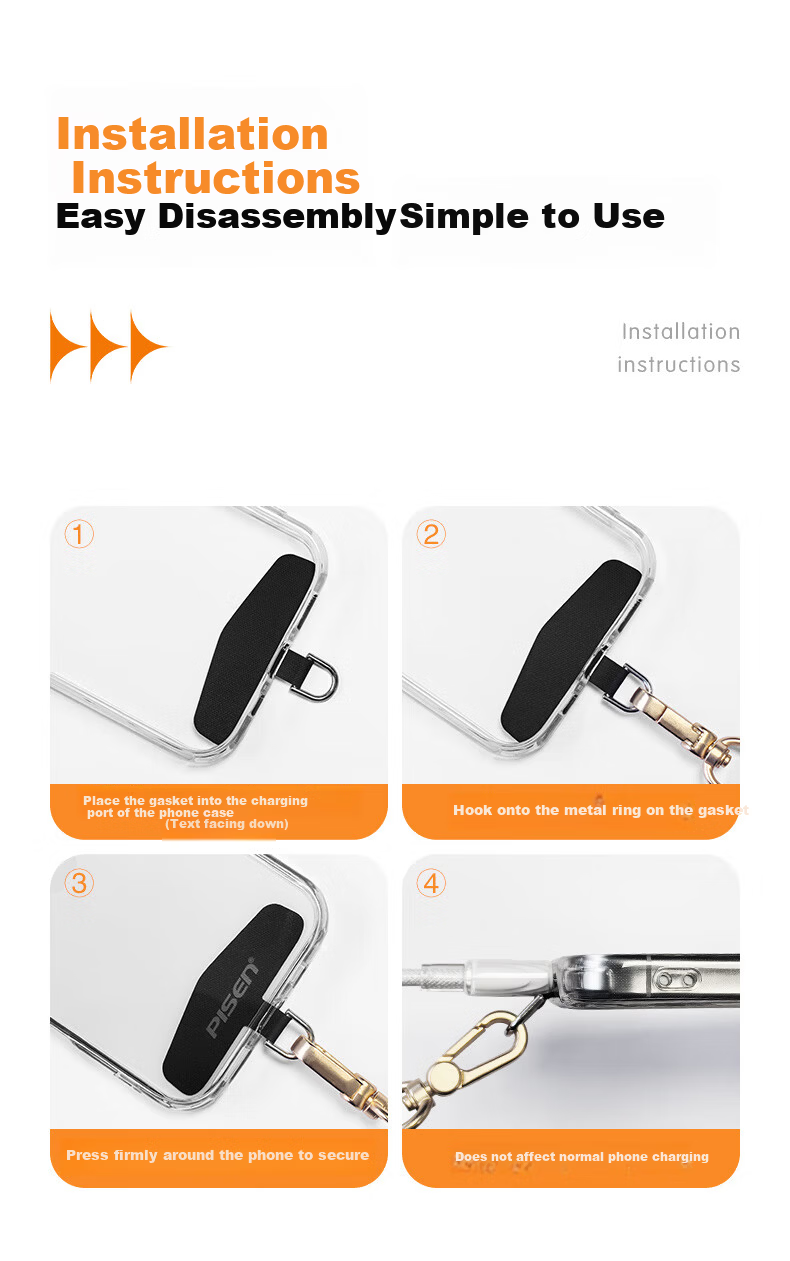 Pisen Adjustable Retractable Woven Phone Lanyard Neck Strap Wrist Strap Anti-Lost Outdoor Drop-Proof Phone Chain with Pad for Apple Huawei Xiaomi Phone Case Green 8