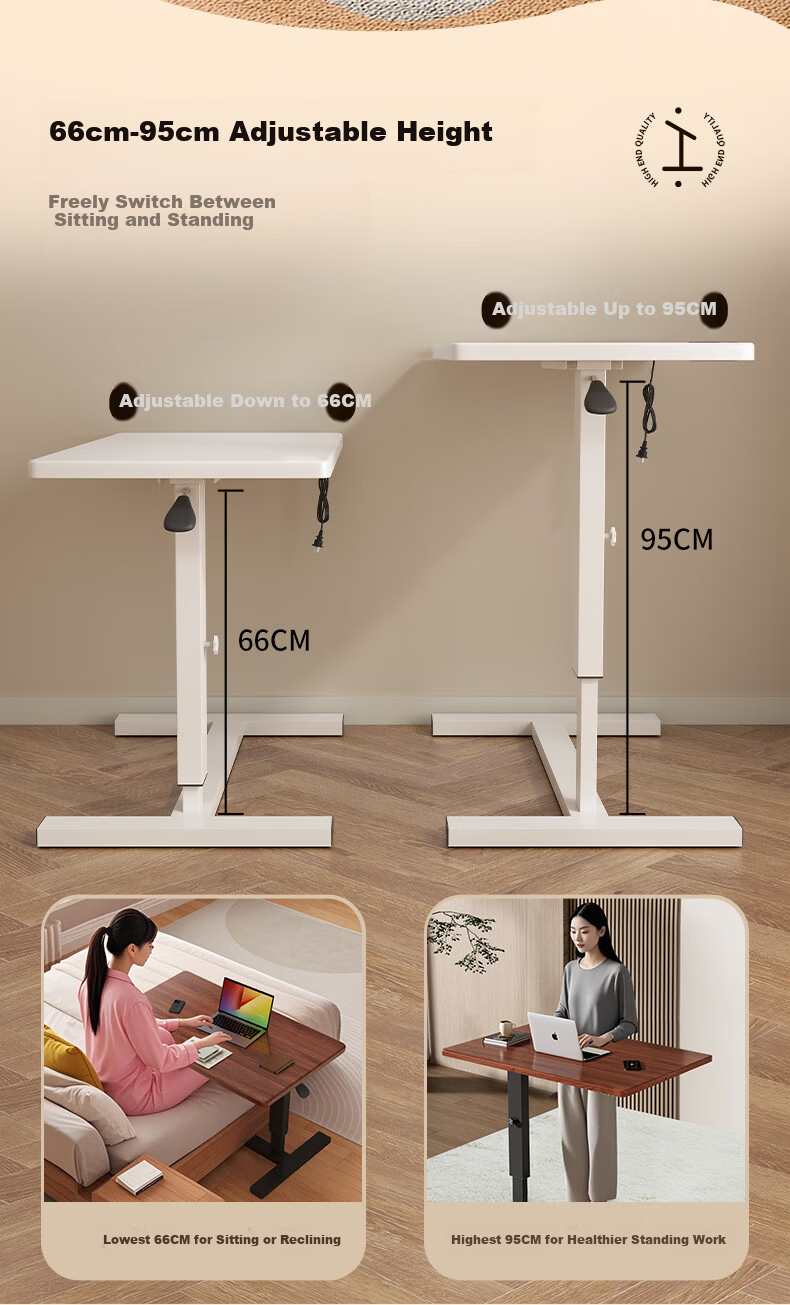 Jingkun Adjustable Mobile Folding Bedside Computer Desk Multifunctional Bed Table Side Table 4
