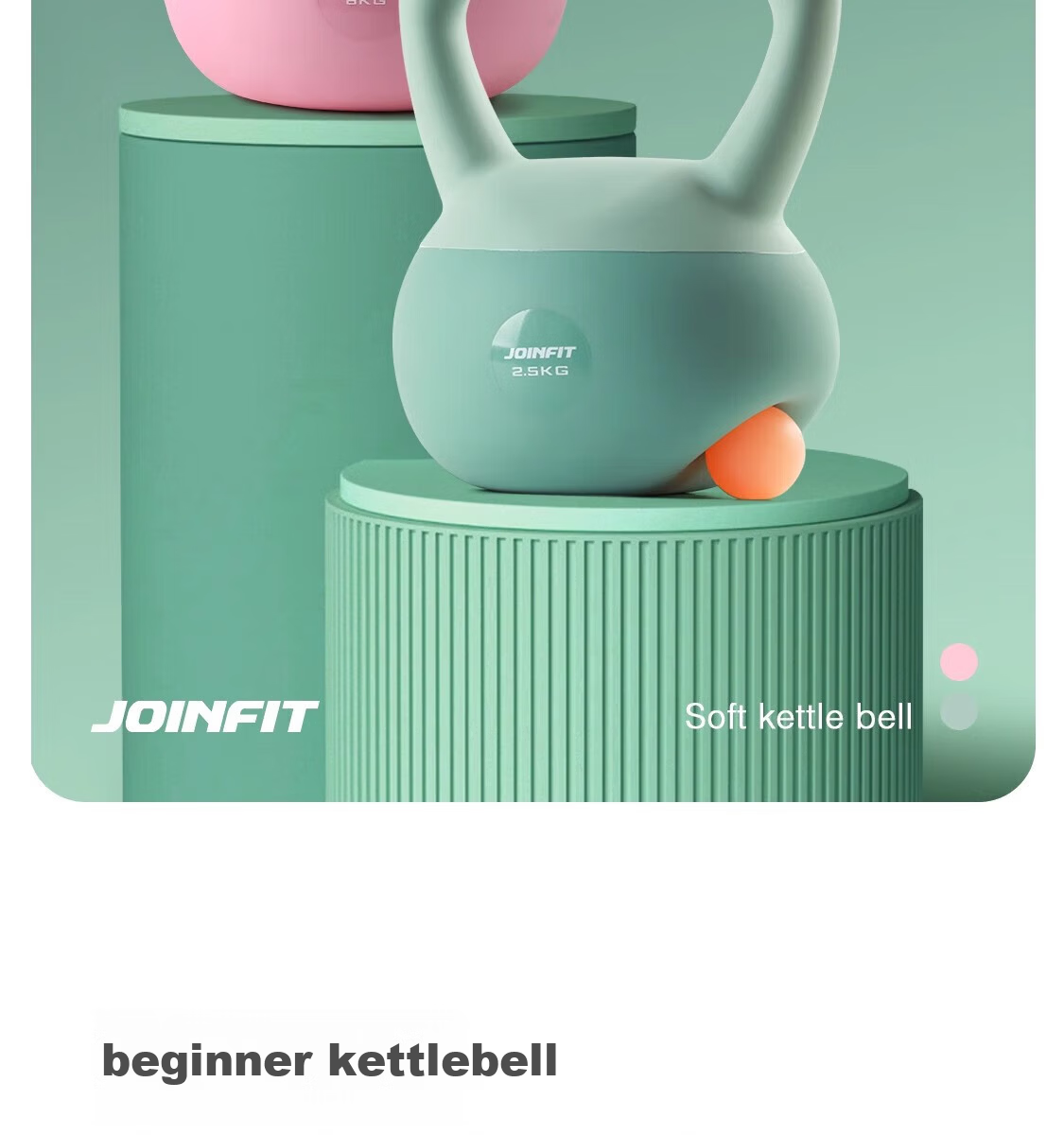 JOINFIT Soft Kettlebell Women's Fitness Equipment Home Dumbbell 6kg Blue-Green F.S.002AC-J 2