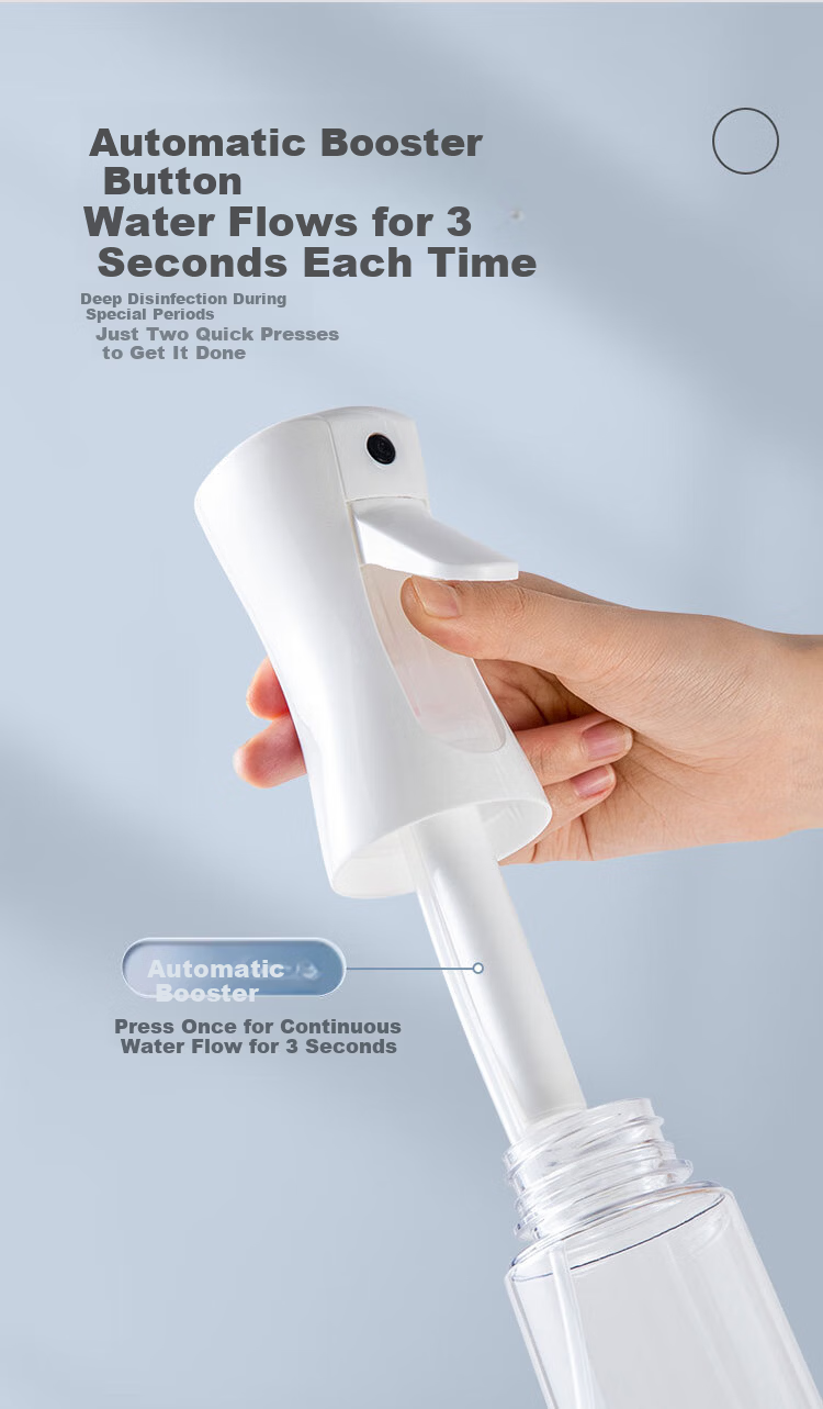 LiQing High Pressure Spray Bottle 300ml Large Capacity Ultra Fine Mist Refillable Bottle Cosmetic Hydrating Empty Alcohol Spray Bottle 5