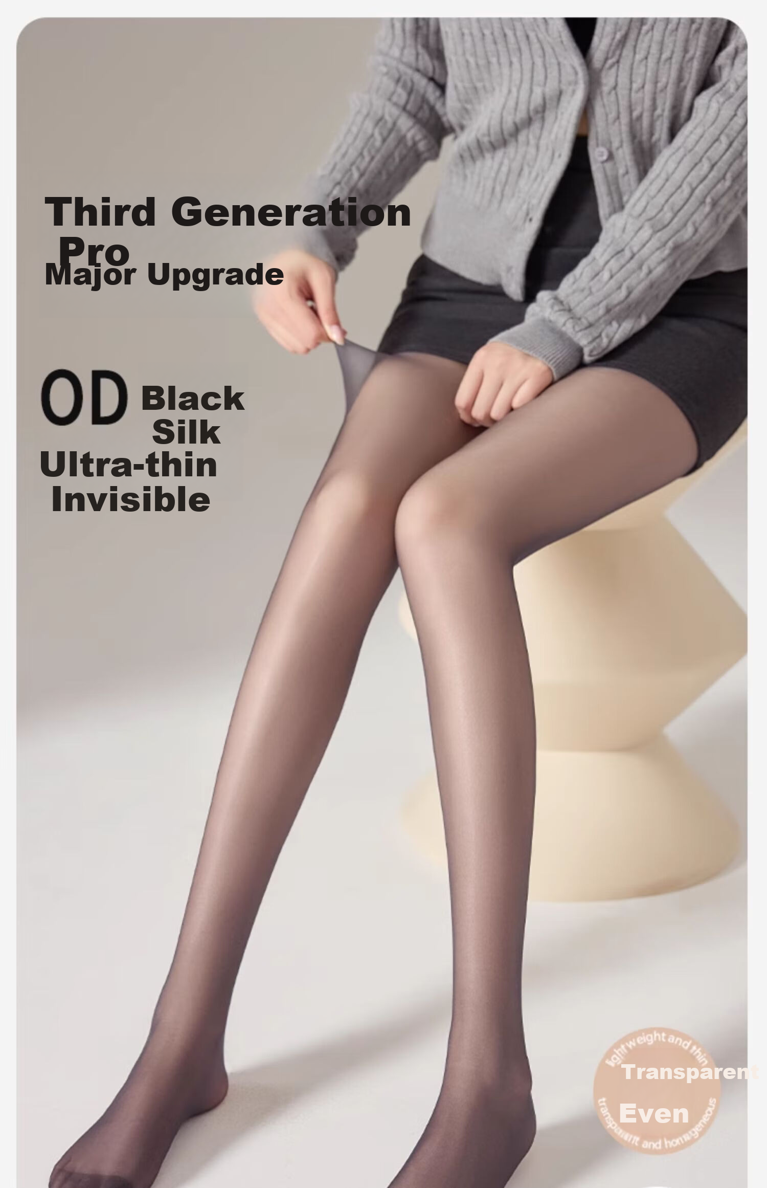 LangSha Women's 0D Ultra-Thin Sheer Pantyhose Sunscreen Skin-Beautifying T-Crotch Anti-Snag Anti-Drop Pantyhose Nude*2 + Black*2 1