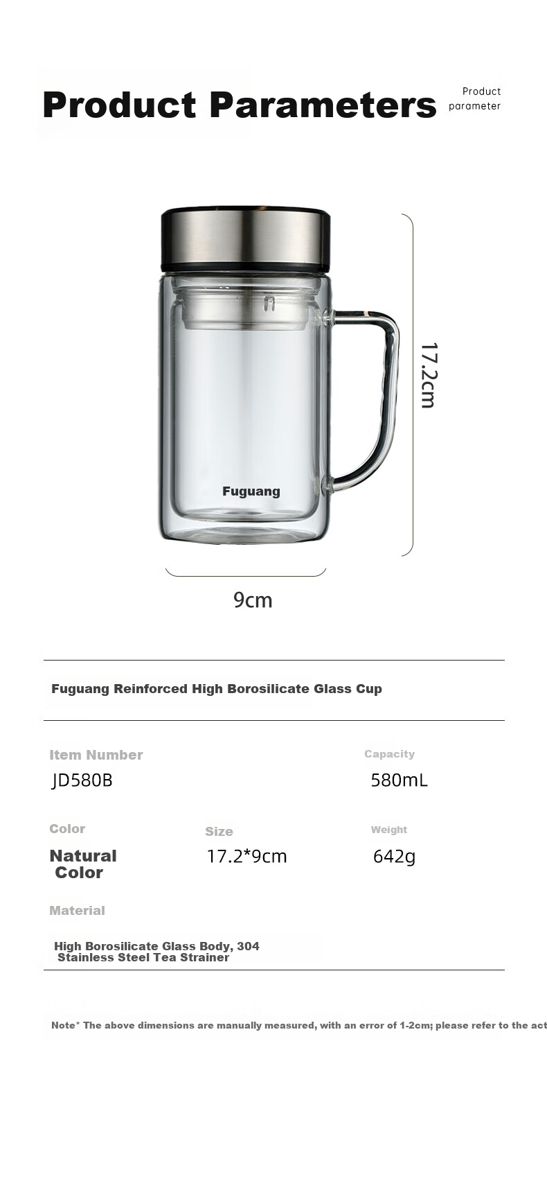 Fuguang Tea Infuser Glass Cup, Office Drinking Tea Mug, High-End Flower Tea Cup for Me 11