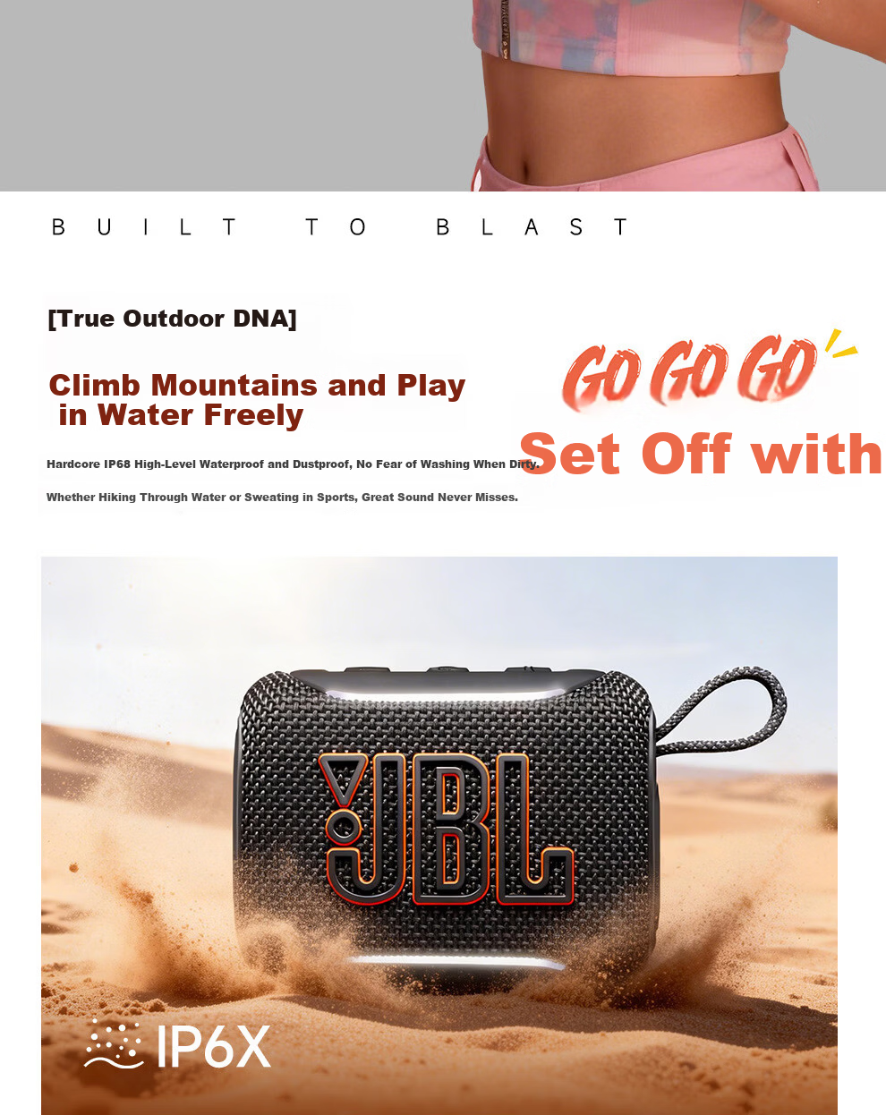 JBL GO5 Music Brick 5th Gen Bluetooth Speaker Outdoor Portable Speaker Ambient Light Speaker GO4 Upgrade Small Gift Speaker Cloisonné 4