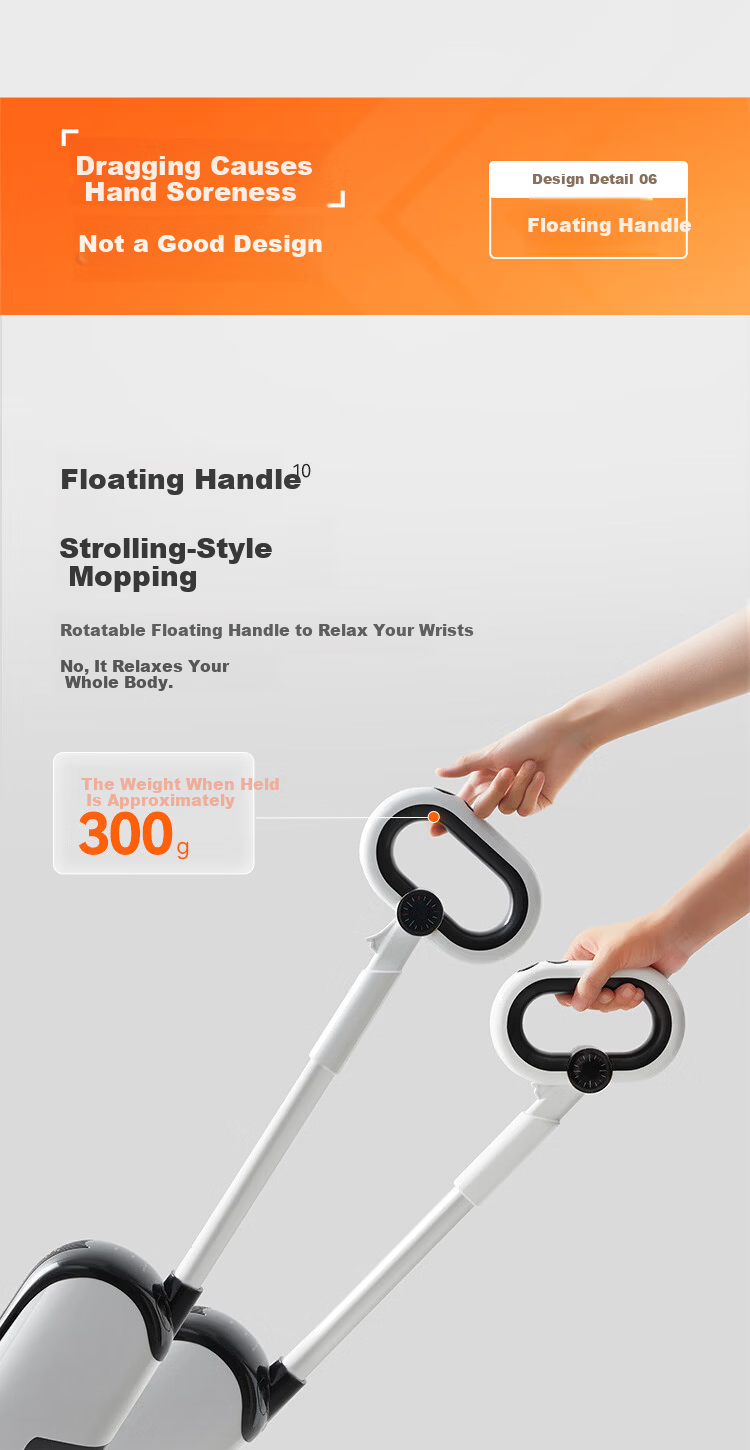 UWANT Cloud Plus Large Door Model Floor Washer with 0-Gravity Handle Push-In Base Station, Home Electric Mop with Vacuum, Wash, and Self-Cleaning Functions 19