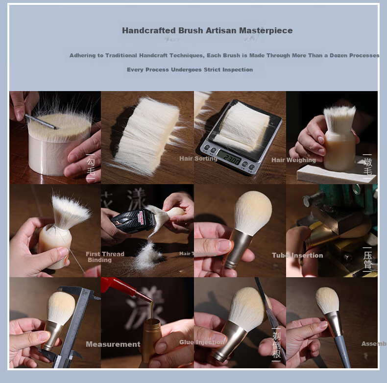 Huayang Makeup Brush Set of 14 Pieces, Cangzhou Makeup Brushes, Eyeshadow Brushes, Blush Brushes, Powder Brushes, Contour Brushes for May Day Outings 14
