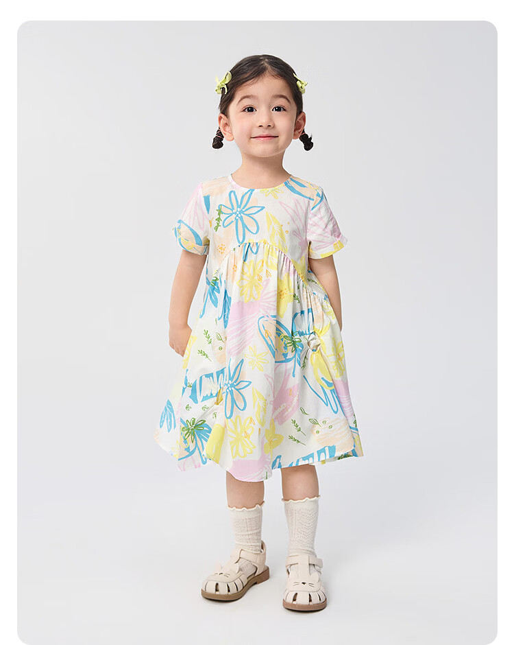 Balabala Kids Dress Girls Large Hem Skirt Summer 2025 Mall Edition 201225111004 12