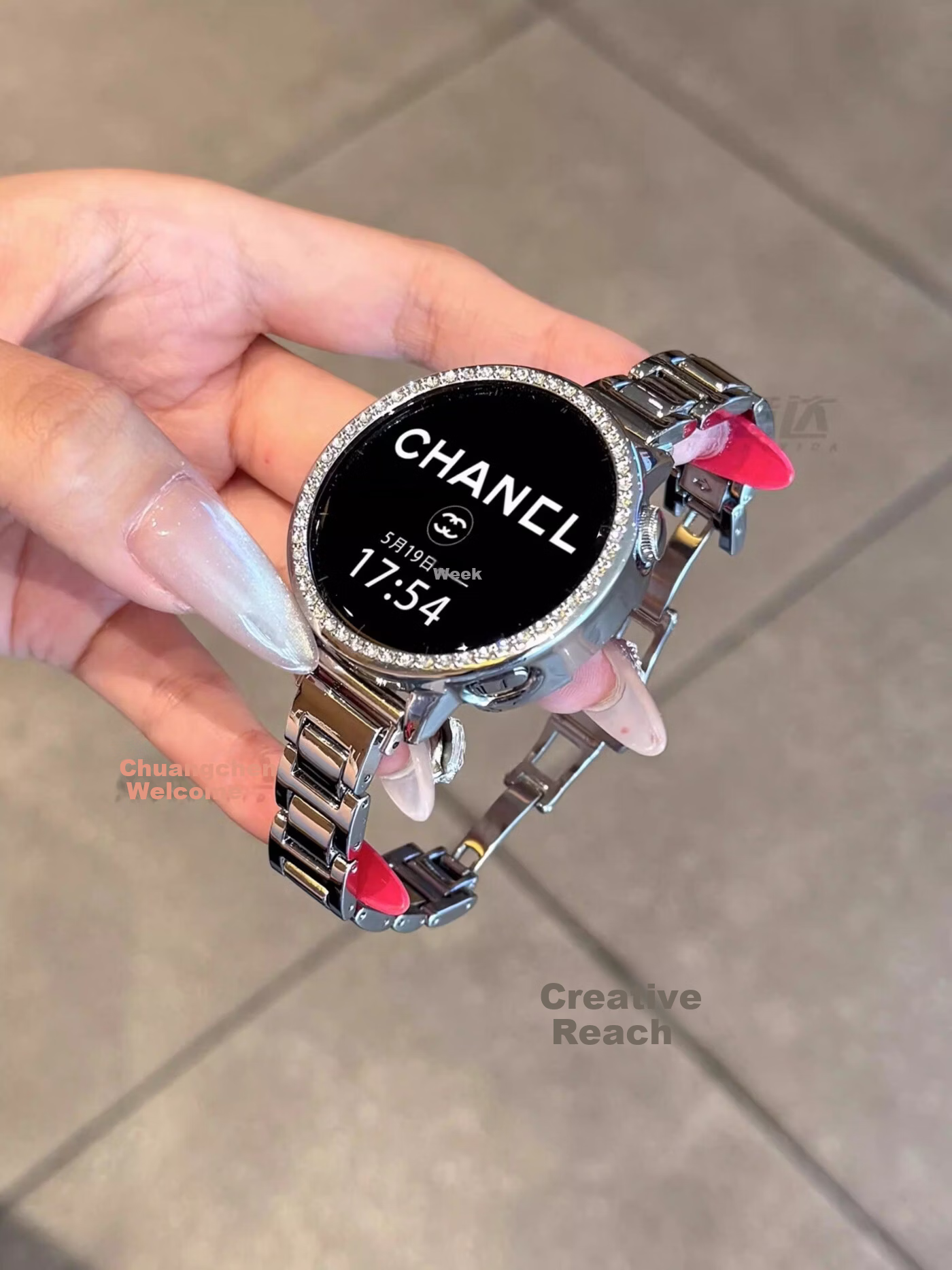XUANDAI Suitable for Huawei GT5/GT4 Women's Watch Strap, GT6 Puppy Diamond Watch, GT5 Pro Metal Huawei Watch, GT4 Accessories for Women's Watch5, Creative Accessory, 41mm 4