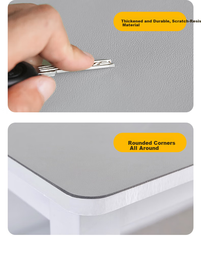 DIY Workshop Extra Large Leather Office Gaming Mouse Pad Desk Writing Mat Desk Mat Dining Table Mat Keyboard Pad Fresh Style Thickened Waterproof Stain Resistant Wear Resistant 600*400 Large Thickened 11