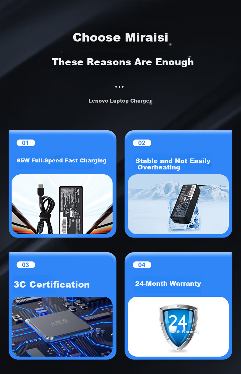 Mryc Lenovo Laptop Charger for Legion Y7000P R720 Black, T470p Xiaoxin, 20V11.5A 230W Square Port Computer Power Adapter Charging Cable 1