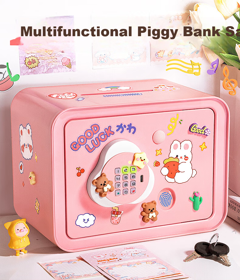Kakabeier Kids Piggy Bank Toy Smart Savings Bank Password Fingerprint Early Education Finance 6-10 Years Boys Girls Birthday Gift 1