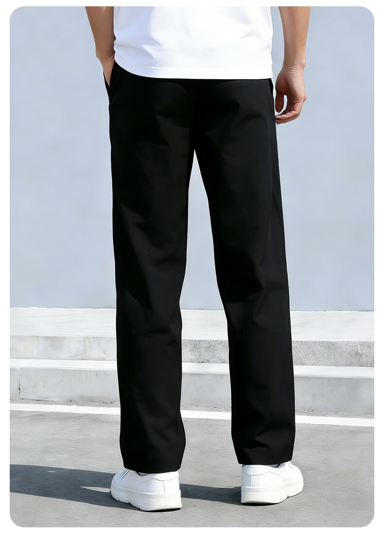 Li-Ning Men's Sports Pants, Summer Quick-Dry Breathable New Thin Ice Silk Climbing Martial Arts Pants, Elastic Waist Straight-Leg Two-Way Wear 18