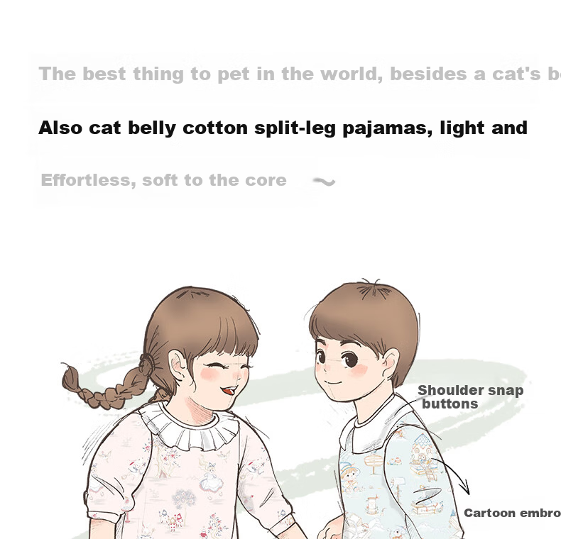 Betis Children's Pajamas Spring and Autumn Stylish New Boys Girls One-piece Baby Pure Cotton Homewear Set 2