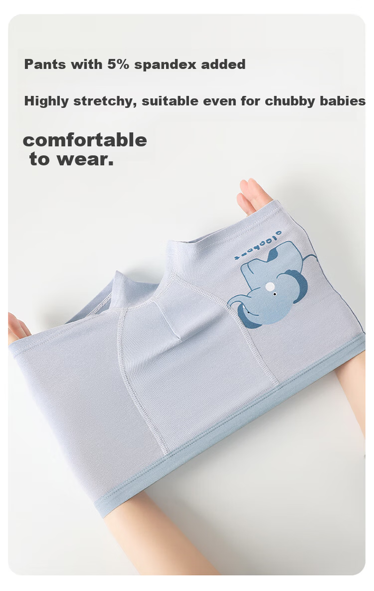 Bingxue Cotton Kids Boys Pure Cotton Class A Boxer Briefs 10A Antibacterial Four-Season Mid to Large Size Developmental Shorts 5