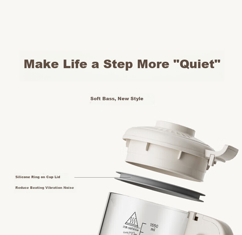 Yangzi Fully Automatic Soy Milk Maker and Blender 5-6 Functions, Self-Cleaning, 1.65L Large Capacity, 20-Blade Juicer B-005 19