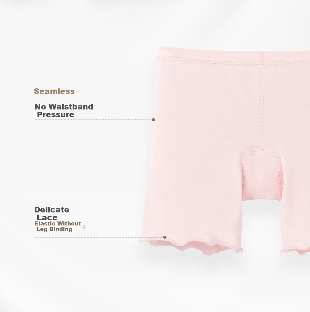 YEEHOO Girls' Safety Anti-Exposure Leggings Four-Season Underwear Boxer Briefs Antibacterial 2-Pack 12