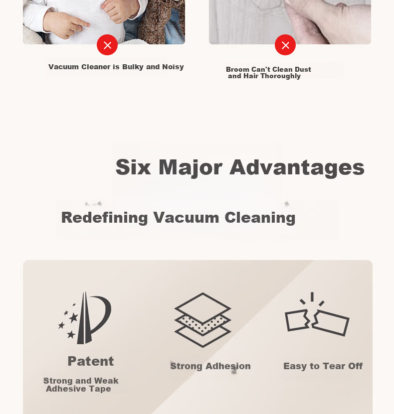 Jixiaobei Lint Roller 16cm 4 Rolls 200 Sheets Sticky Dust Removal Paper Clothes Hair Remover Replacement Rolls 4