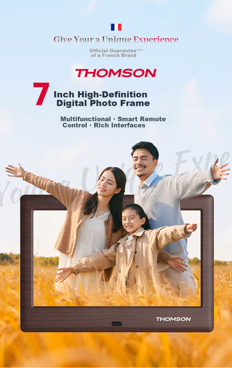 THOMSON, 10.1-Inch Electronic Photo Album, High-Definition Picture Player, Home Digital Photo Frame, Wall-Mountable, Holiday Gift, Customizable Logo, 1001c 1