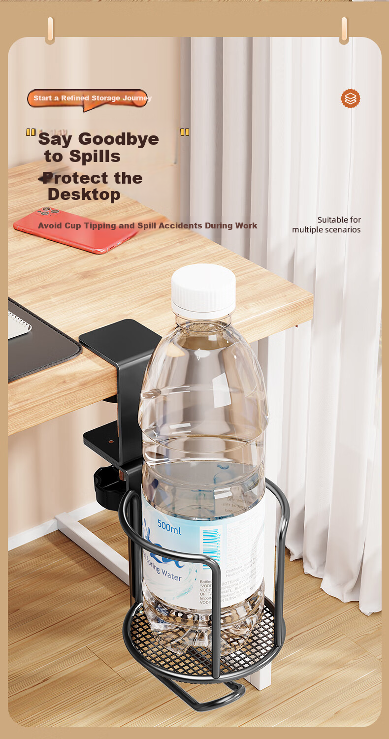 Behind the Scenes Hero Cup Holder Upgraded Version - TV Remote Control Organizer, Small Plant Pot, Mug, and Thermos Storage Stand 3