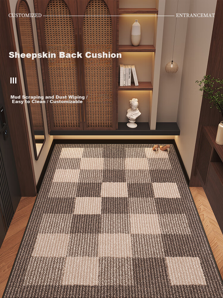 Bodisi Entry Door Mat, Cuttable Dirt-Resistant Non-Slip American Style Entrance Rug, 120*80CM 1