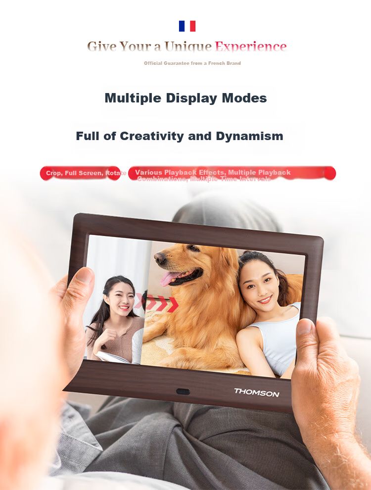 THOMSON, 10.1-Inch Electronic Photo Album, High-Definition Picture Player, Home Digital Photo Frame, Wall-Mountable, Holiday Gift, Customizable Logo, 1001c 5