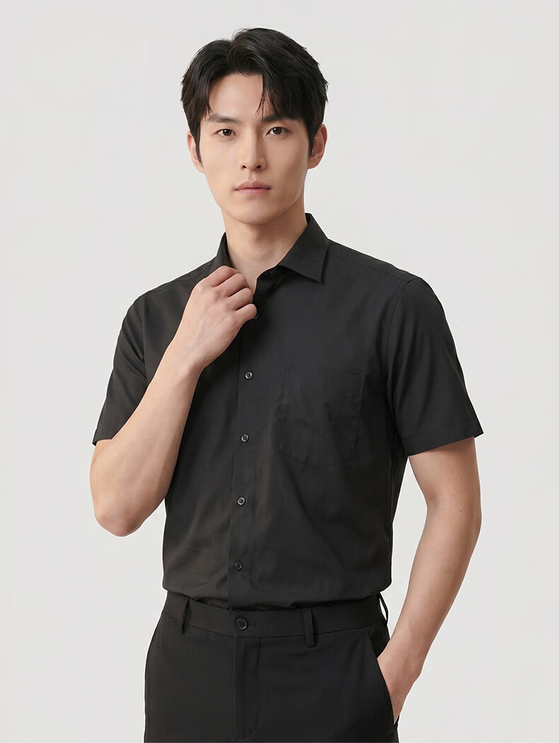 G2000 Men's 2026 Spring/Summer Quick-Dry, Wrinkle-Free, Anti-Static Patch Pocket Short Sleeve Shirt (Mall Edition) 16