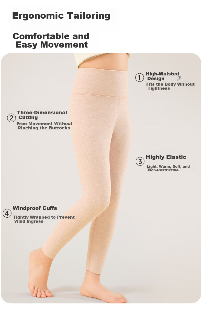 Hodo Kids Thermal Pants High Waist Boys Girls Autumn Winter Thickened Cotton School Uniform Leggings Light Blue 160 6