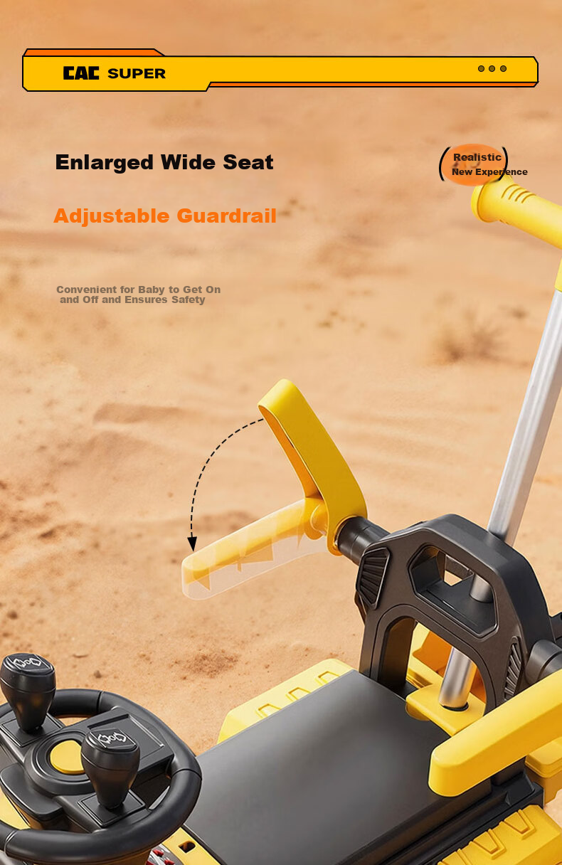 Feige Children's Excavator Electric Ride-On Vehicle for Kids Ages 1-8 Large Toy Car Fully Electric 15