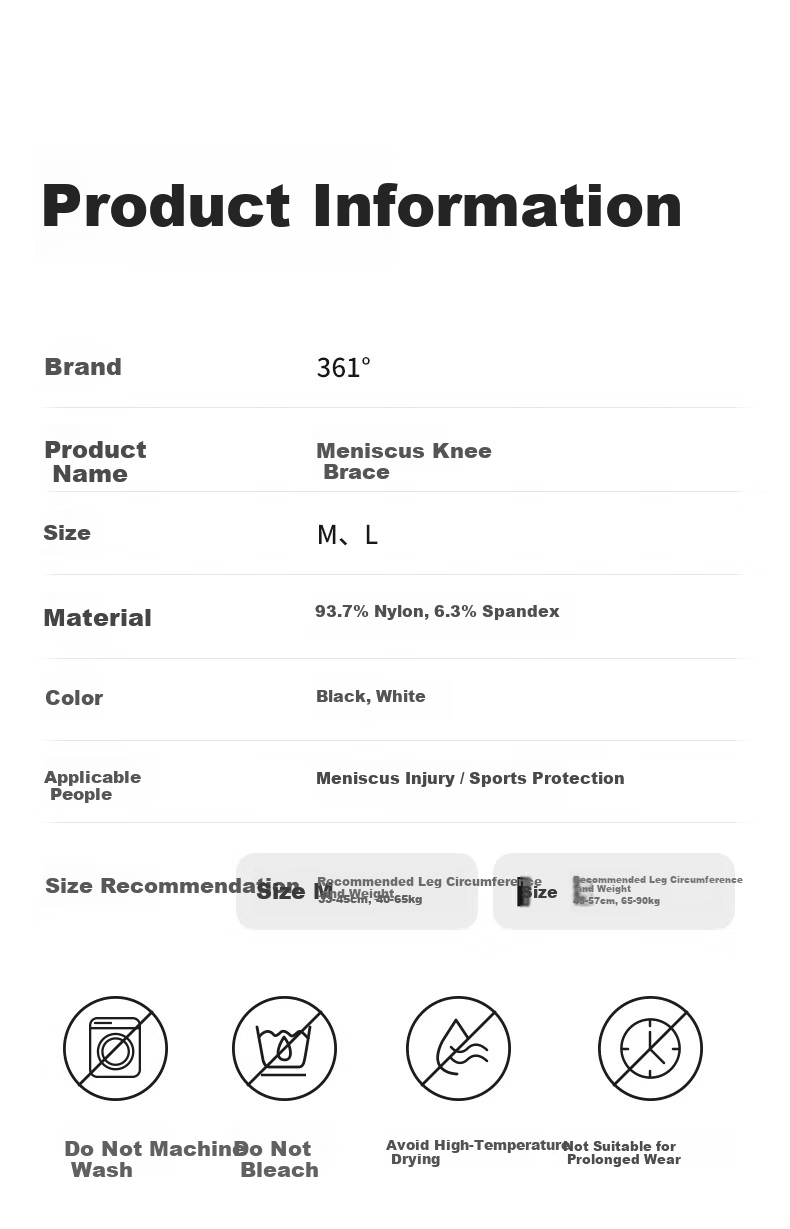 361° Knee Brace for Meniscus Injury, Medical Effusion, Sports Ligament Support, Knee Arthritis Protector, Summer Running and Hiking 17