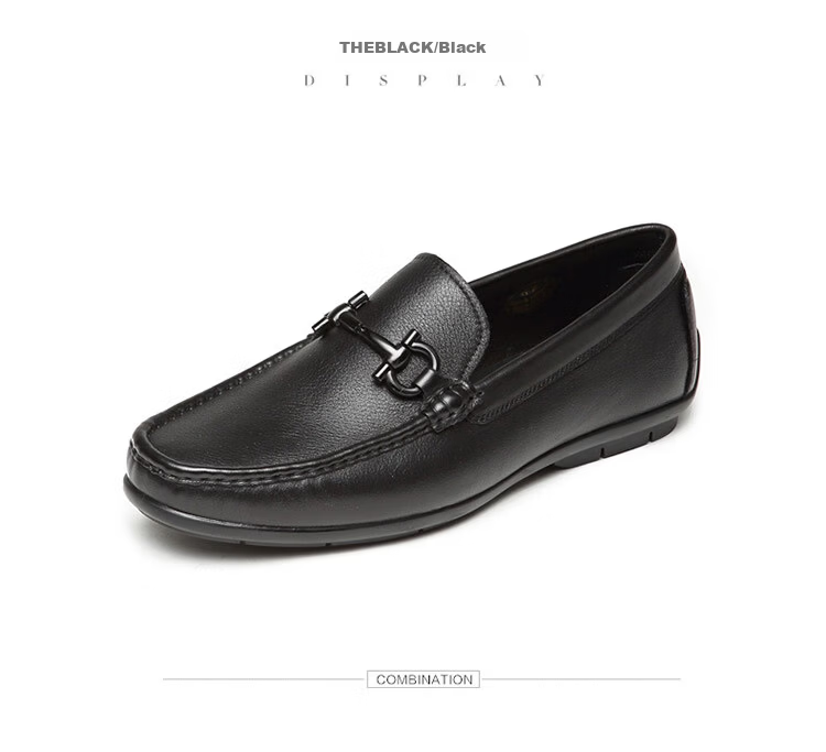 SATCHI Men's Shoes, Comfortable Slip-On Business Casual Shoes, Loafers, Casual Leather Shoes, 40782035Z, Black A, Size 42 7